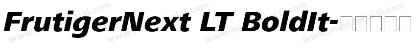 FrutigerNext LT BoldIt字体转换